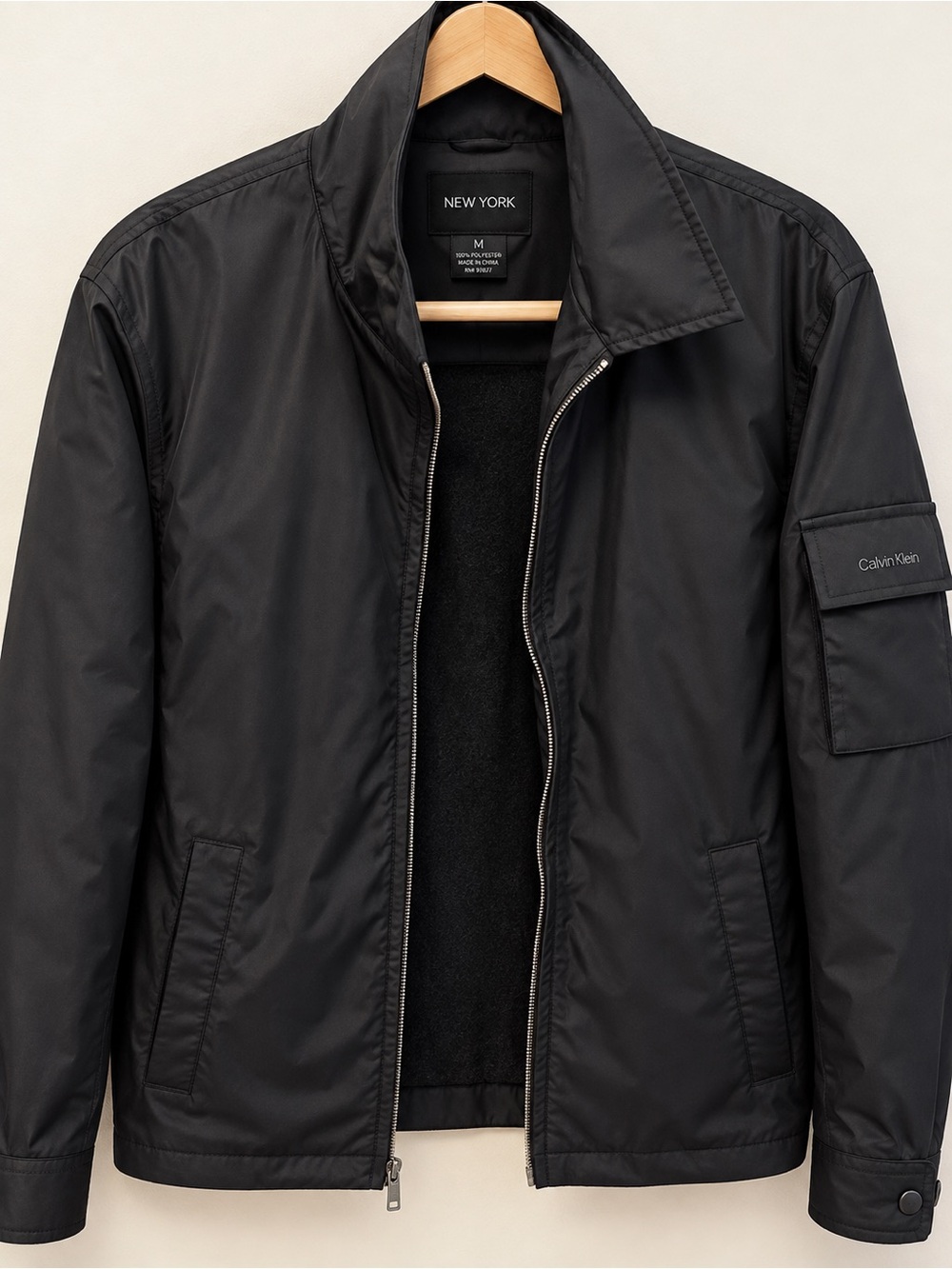 Jones New York Men's Black Bomber Jacket